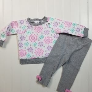 Kidgets Snowflake Sweatshirt Legging Set 3-6M‎